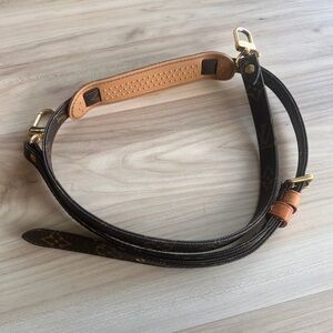 Louis Vuitton Monogram 16MM Brown Strap with Gold Hardware